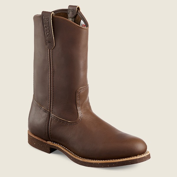 Red Wing Mens Nailseat - 11-inch Soft Toe Pull-on - Made To Order - Work Boots Dark Brown - 2849WKTI